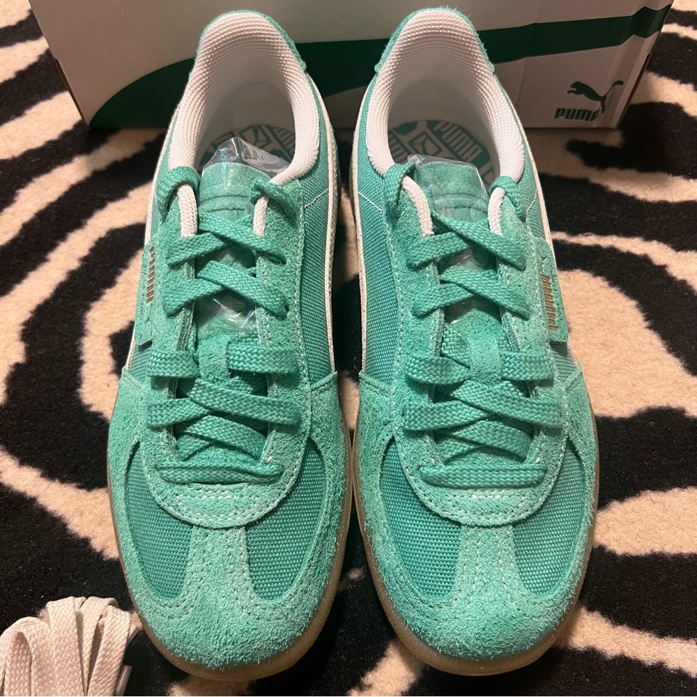 NWT Puma Palermo Vintage Sneakers Jade Frost Frosted Ivory Size Women’s 7.5 - Picture 10 of 15